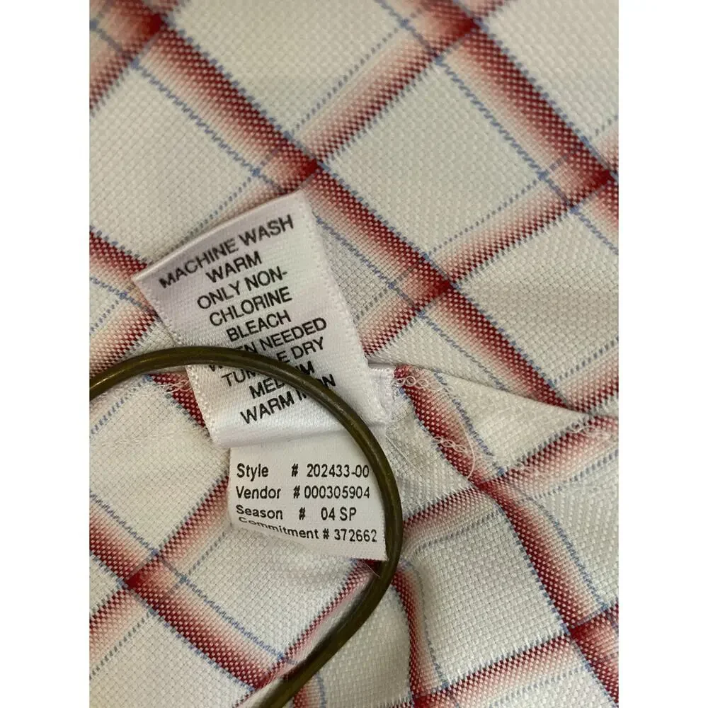 Banana Republic Mens Size L 16-16 1/2 Plaid Collared Button Down Dress Shirt